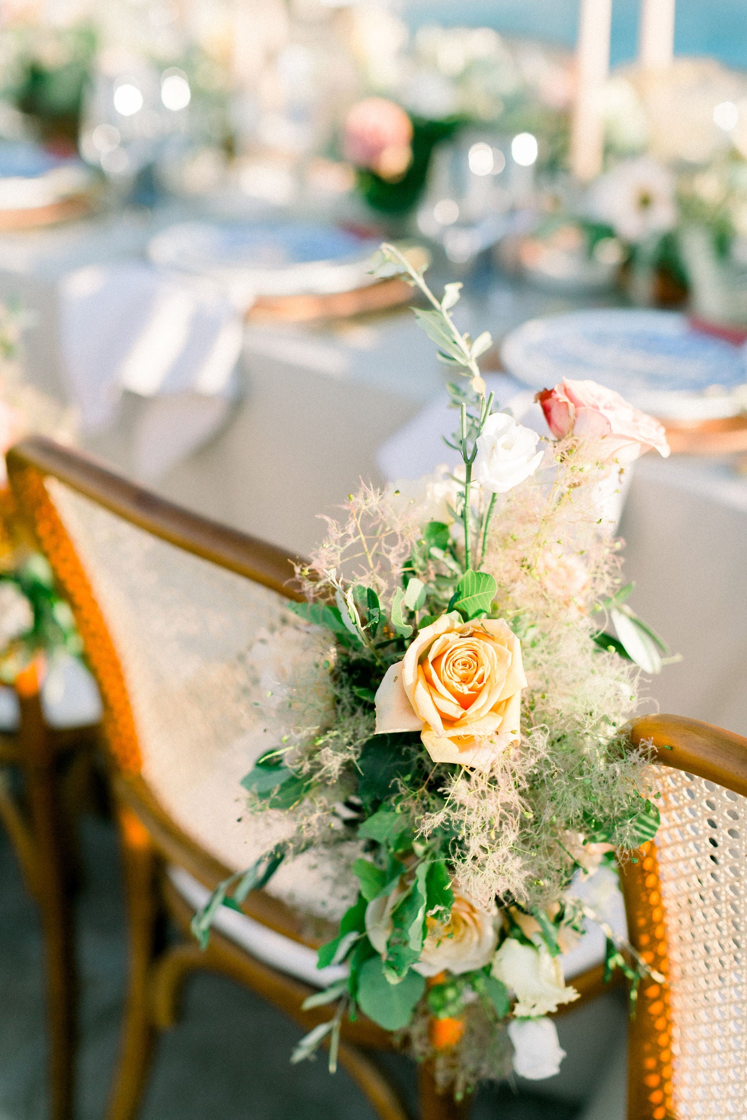 Reception decoration, wedding in Paros