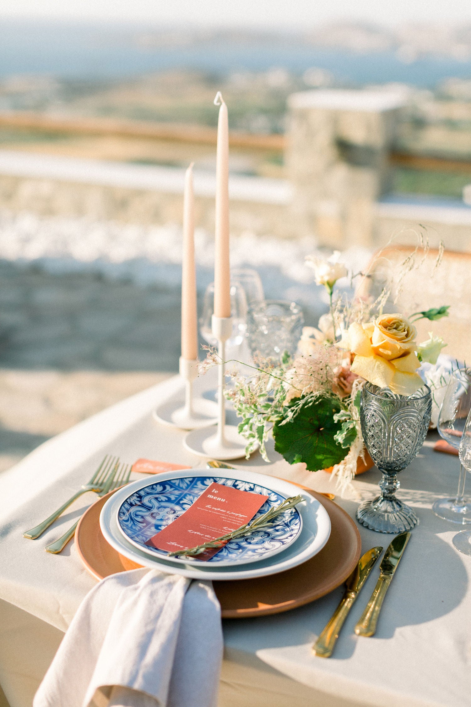 Tableware, wedding in Paros