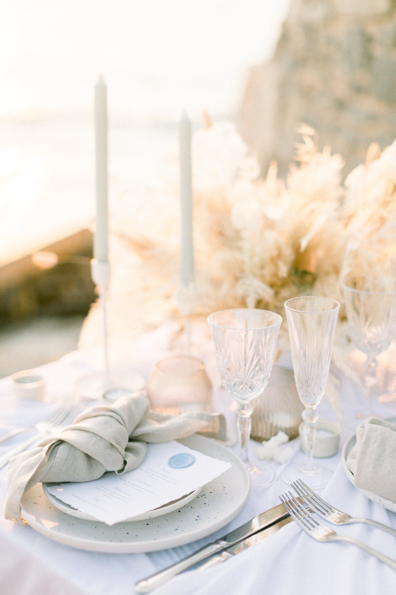 Wedding table decoration, wedding in Paros