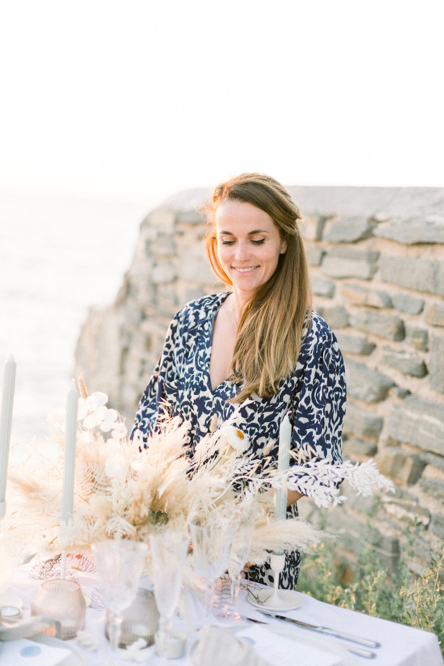 Alice Dentan, a French wedding planner in Paros, Greece, founder and creator of Call Me Madame