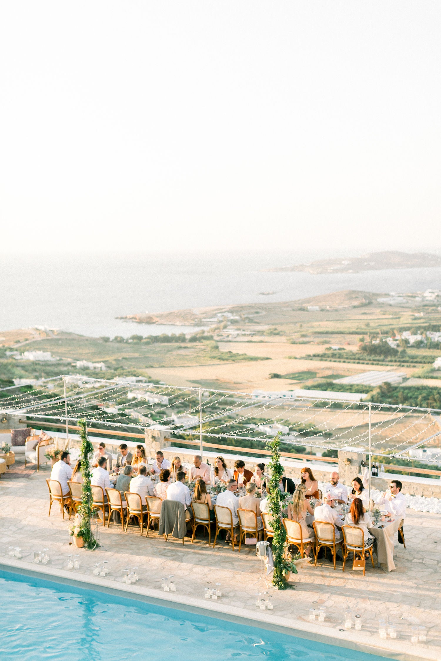 Wedding dinner, reception with a view, Paros wedding, Cyclades, Greece, wedding planner